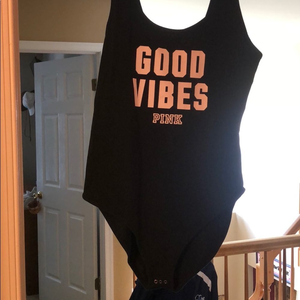 “Good Vibes” Victoria Secret Body Suit - Picture 1 of 2